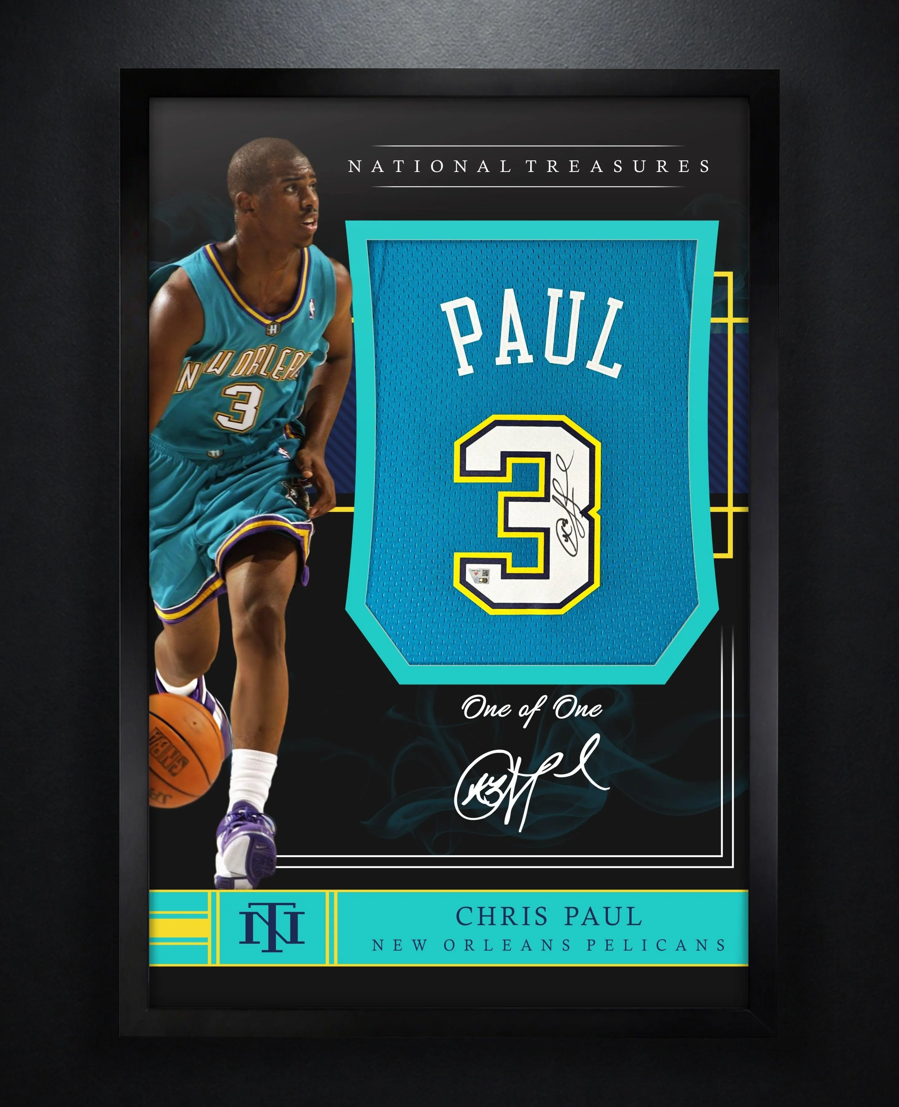 Chris Paul Signed New Orleans Pelicans Mitchell & Ness Jersey Framed Fanatics COA