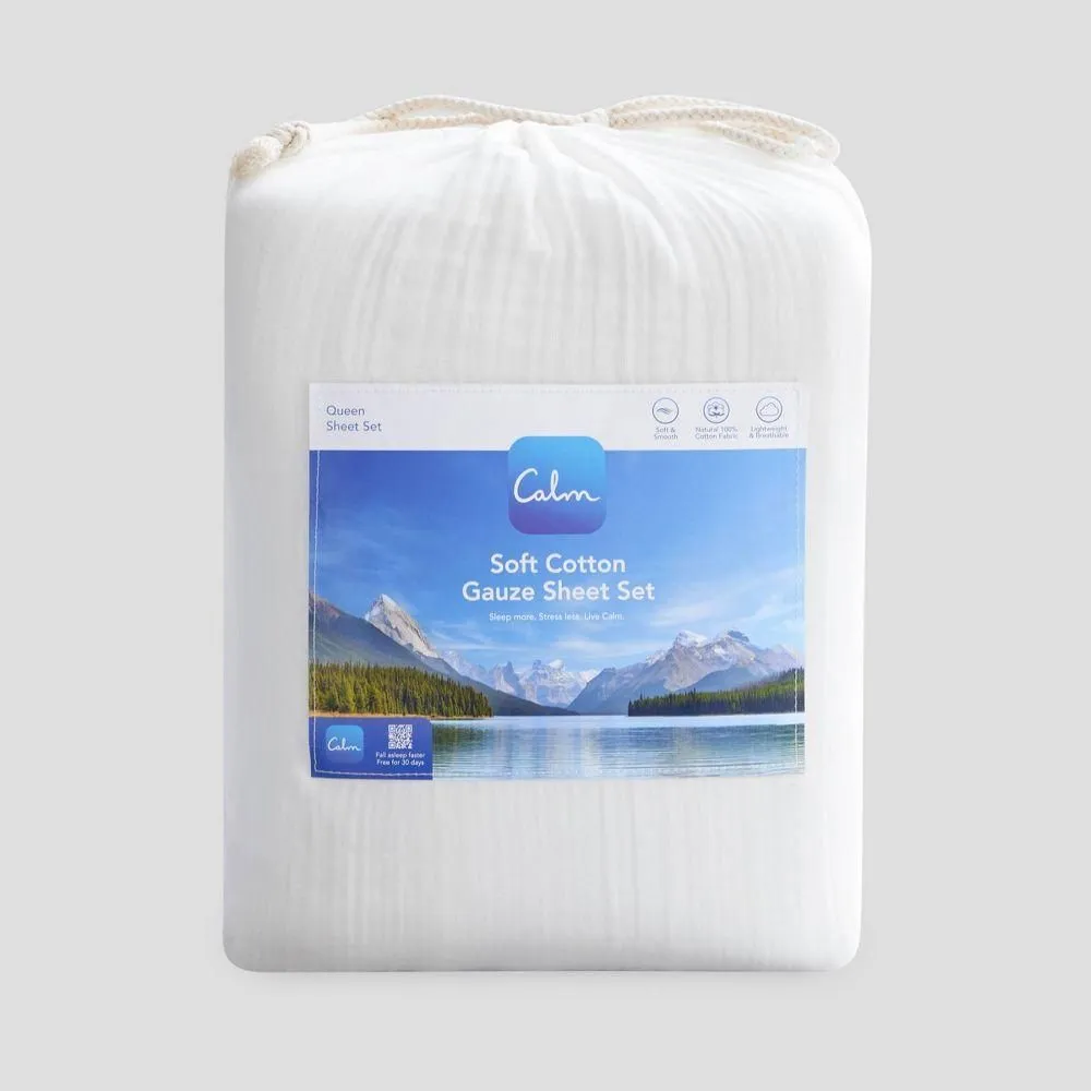 New without box - Calm King Gauze Sheet Set White