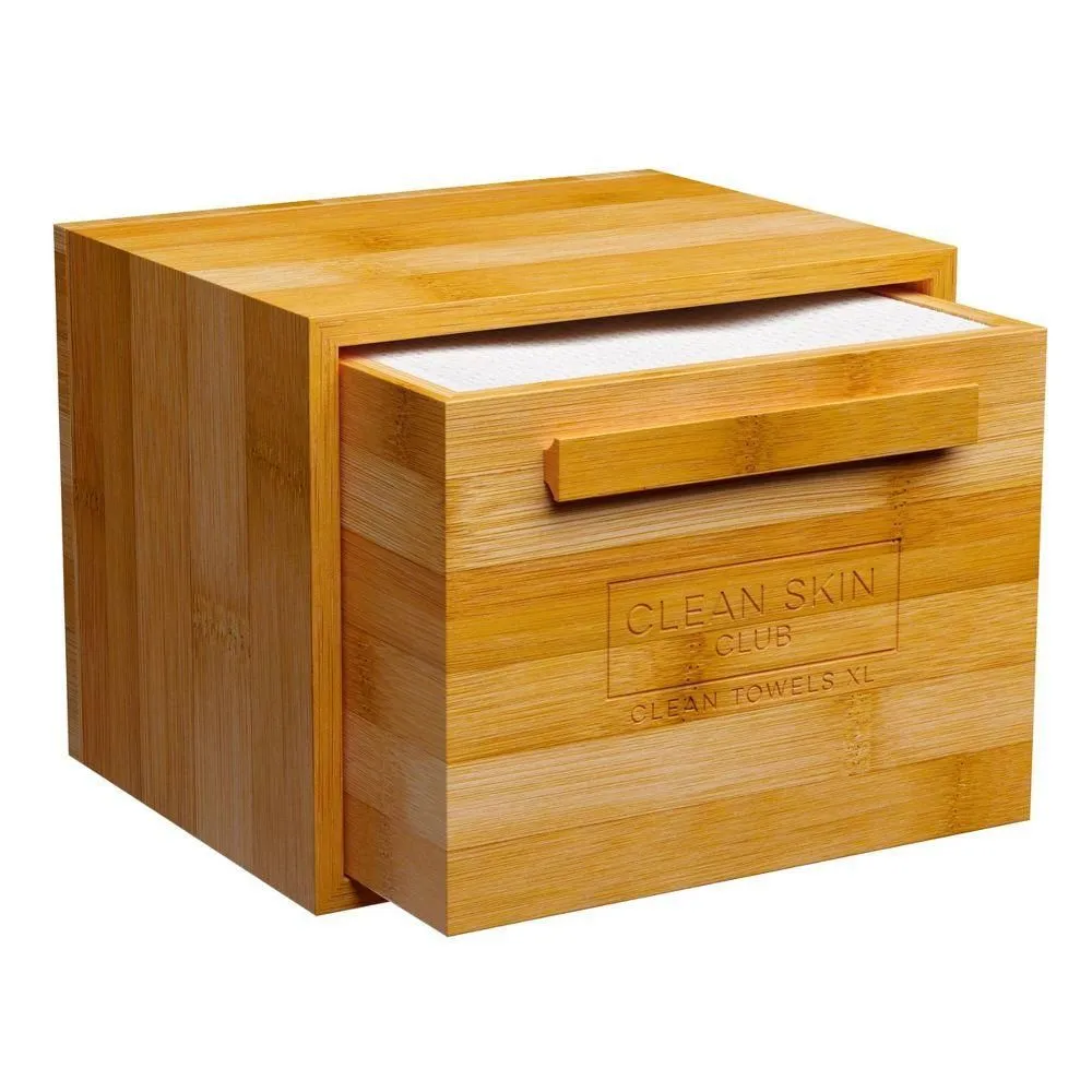 Open-box - Clean Skin Club Clean Towels XL Original + Bamboo Container - Drawer