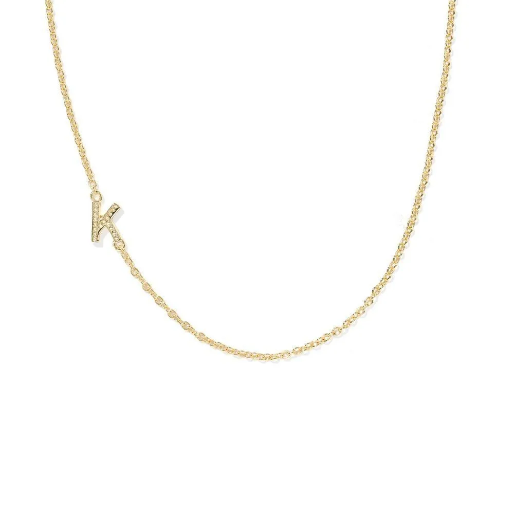 New - Size: 19 Inches - Kendra Scott 14K Gold Over Brass Mini "K" Initial Pendant Necklace -