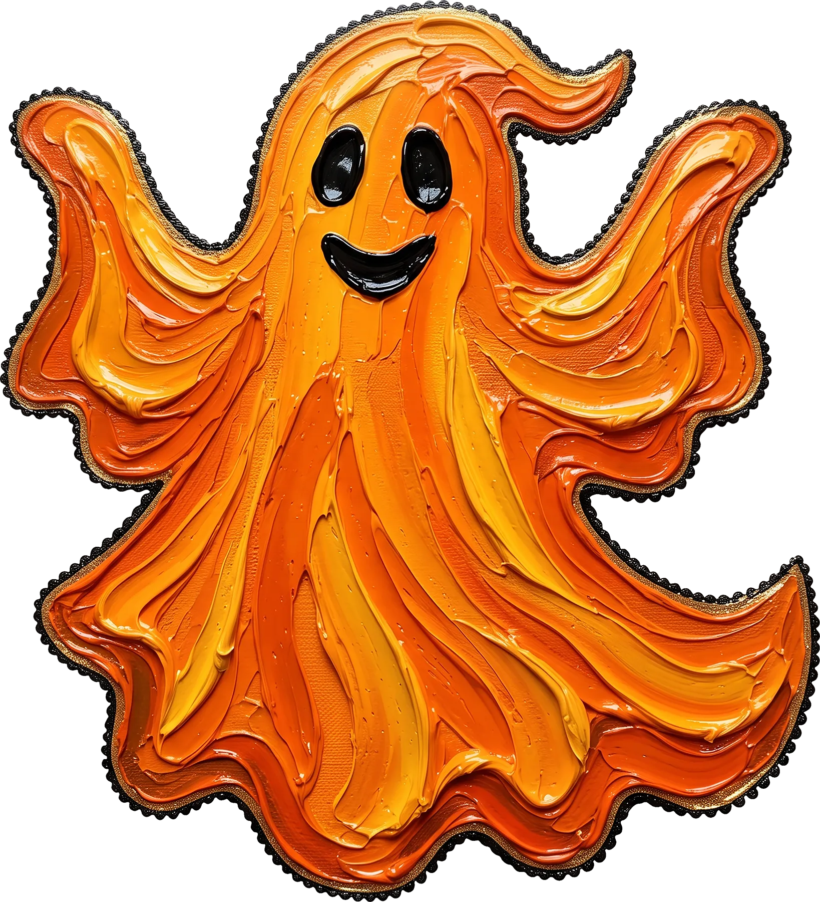 DTF Transfer – Ghost Orange Paint  Multi Sizes (HA-GH022)