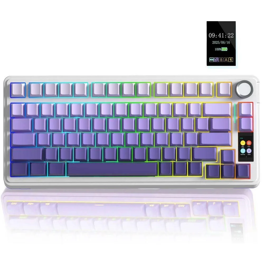 Open-box - AULA S75Pro 75% Wireless Mechanical Gaming Keyboard TFT Screen Tri