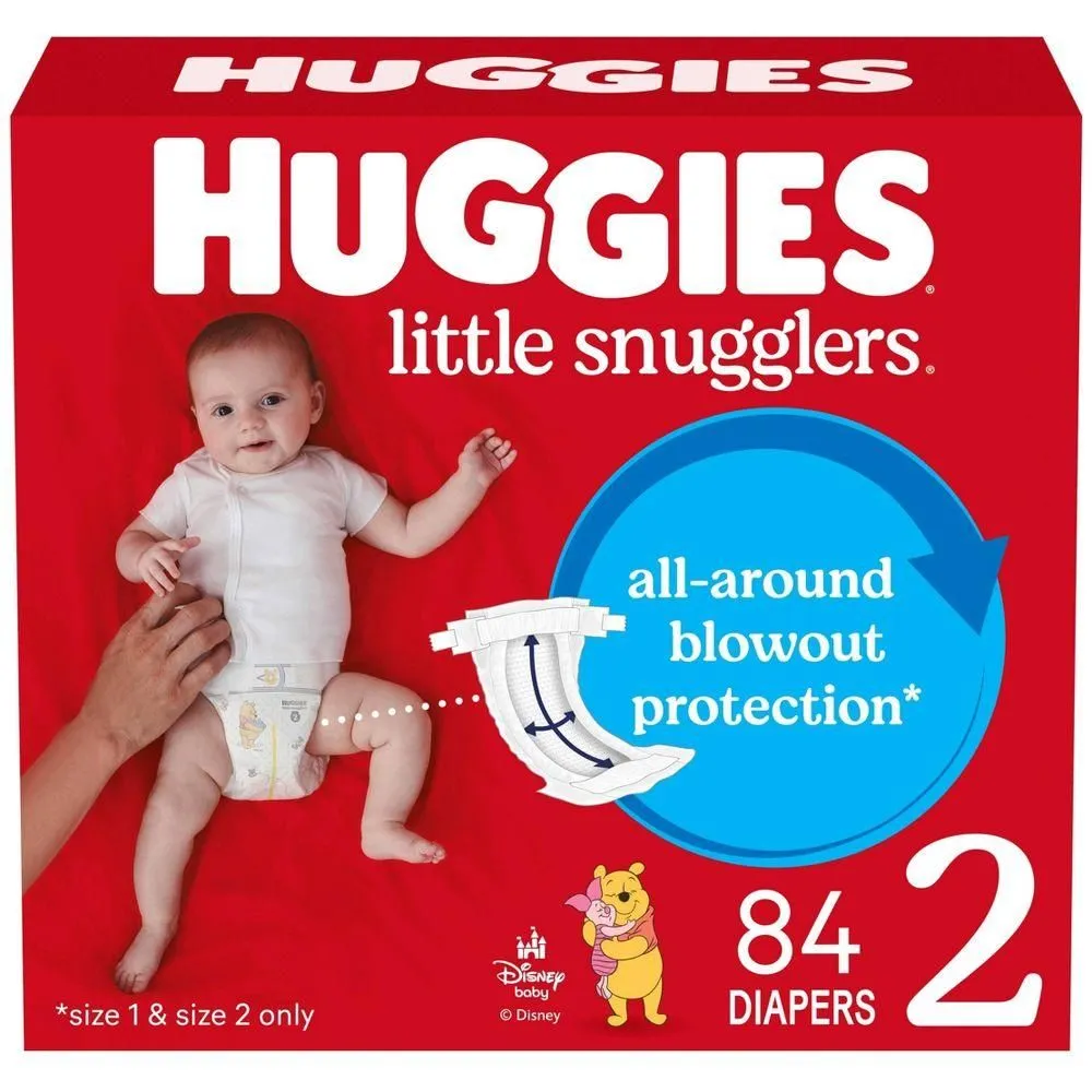 New without Tags - Huggies Little Snugglers Diapers - Size 2 - 84ct