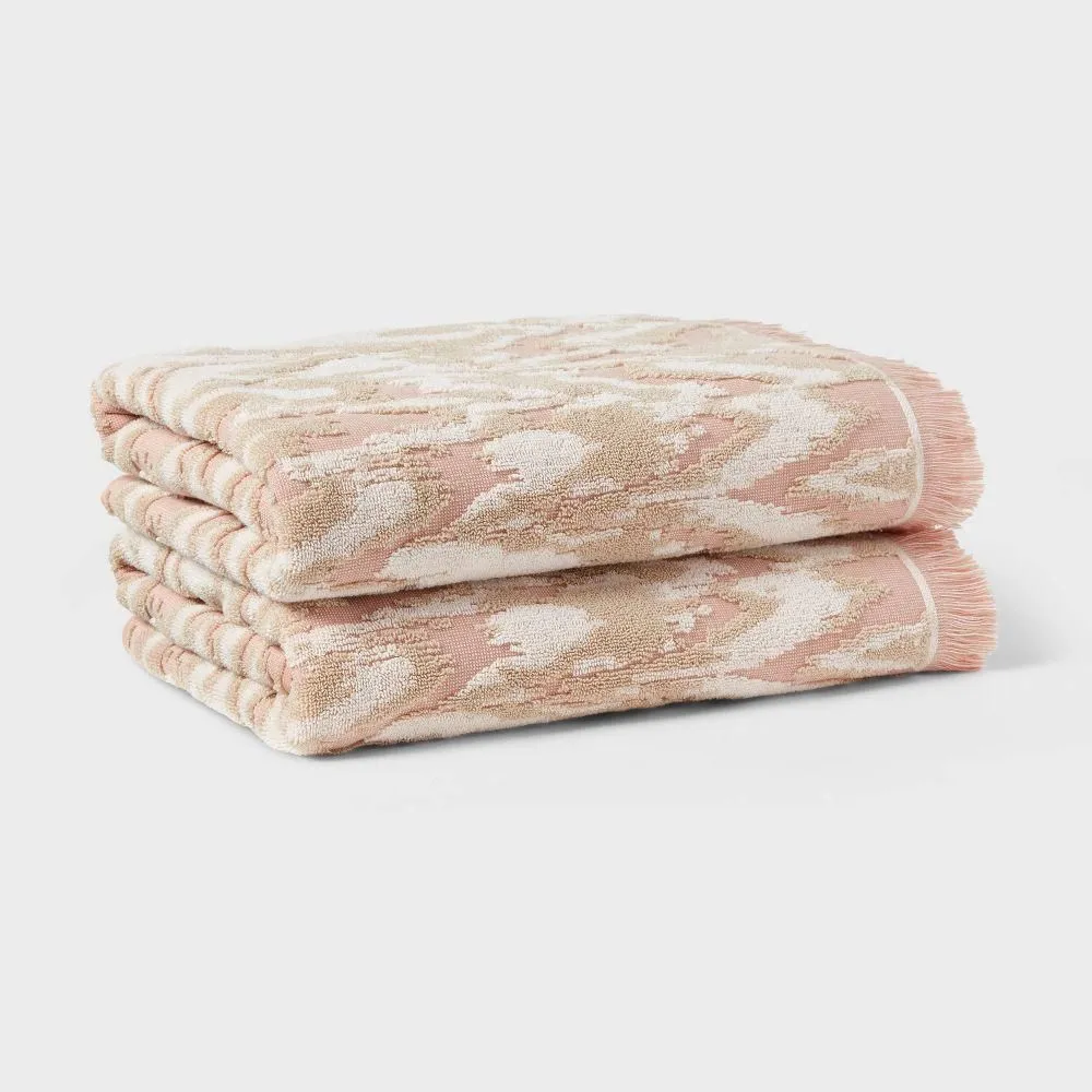 New without box - 2pk Coastal Oversized Bath Towel Ephrussi - Threshold