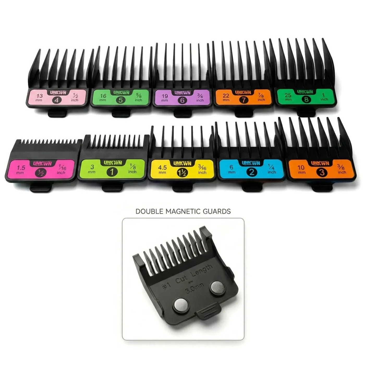 UNKWN Double Magnetic Guards UNMCG – Professional Clipper Guard Set