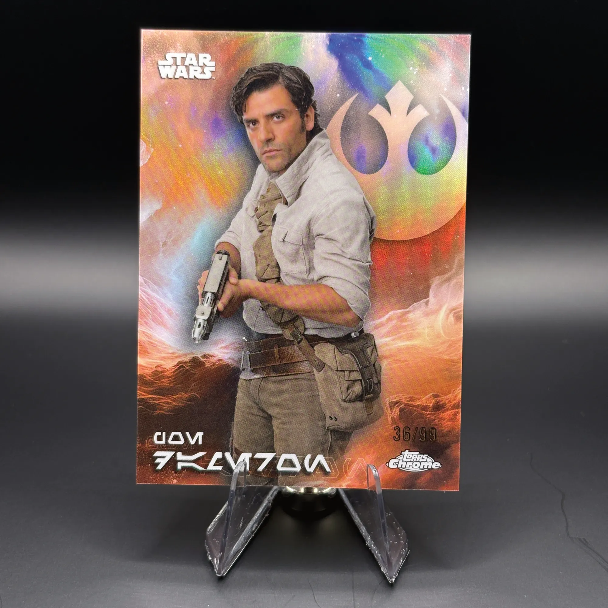 Poe Dameron (Aurebesh 36/99) - 2025 Topps Chrome Star Wars #AV-145