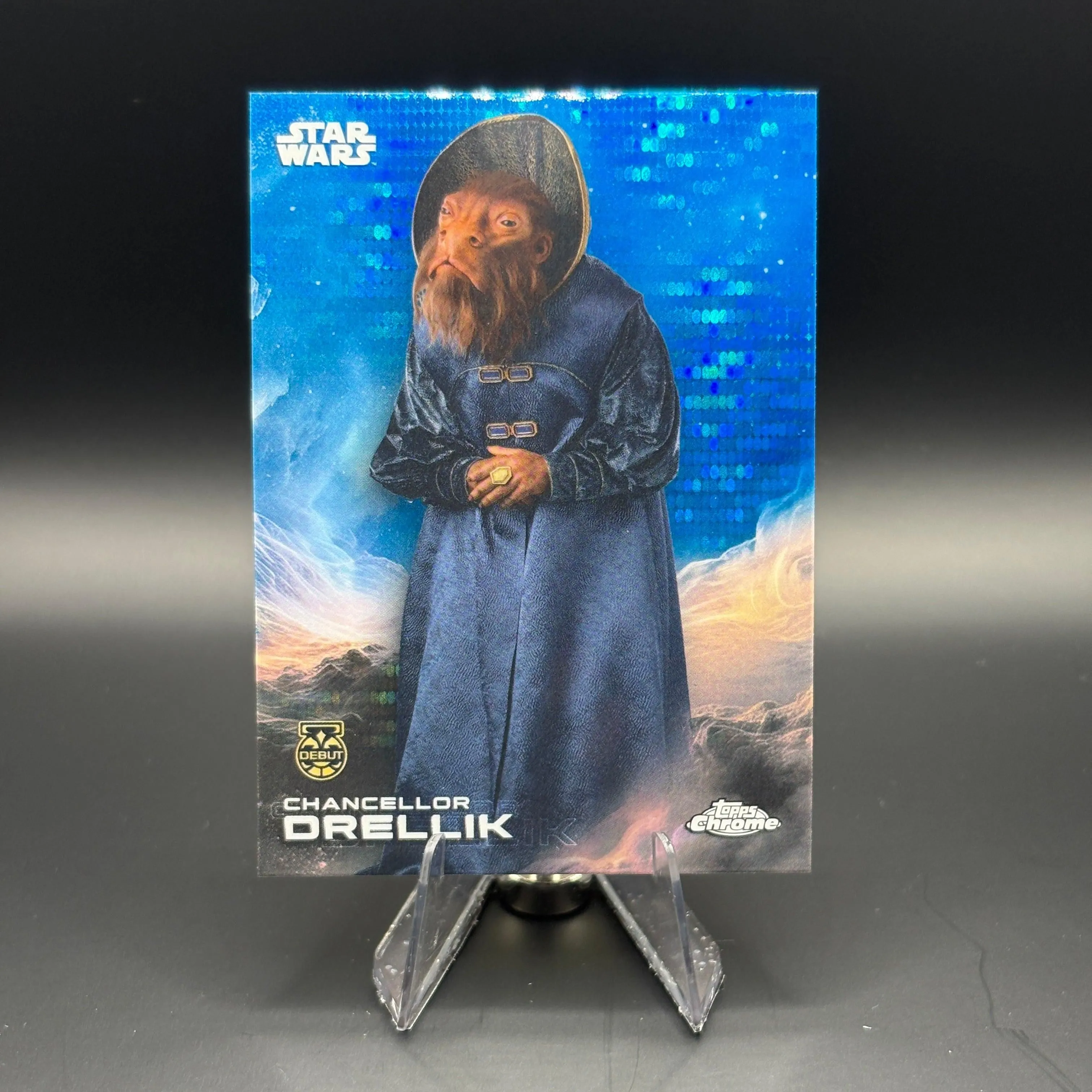 Chancellor Drellik (Blue Pulsar) - 2025 Topps Chrome Star Wars #111