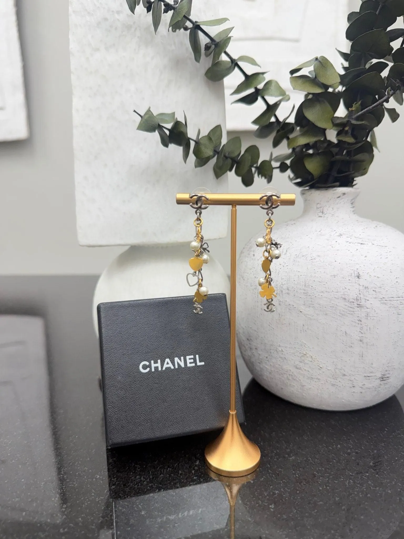 Chanel lucky charm earrings