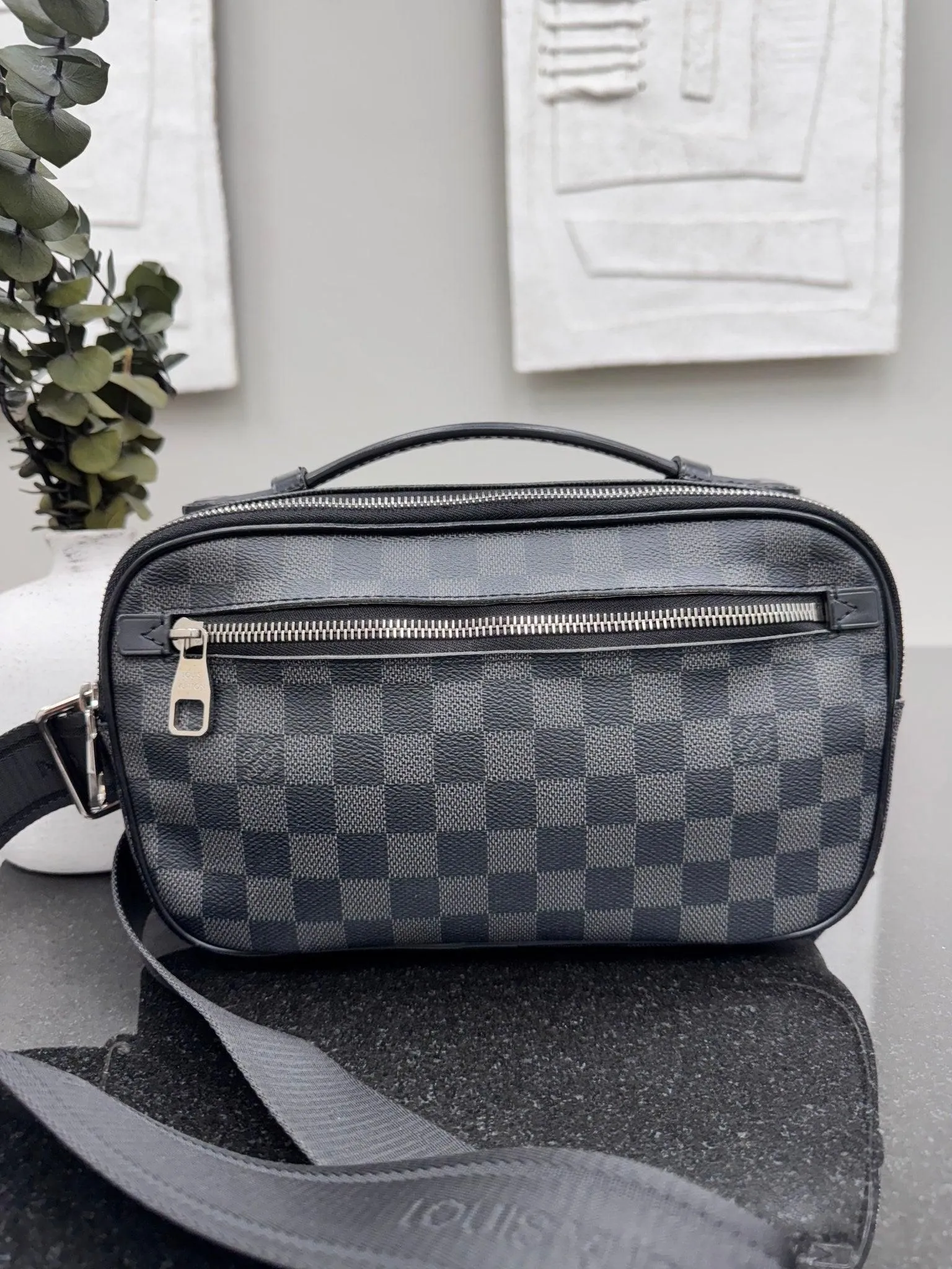 Louis Vuitton Damier Graphite Ambler Crossbody Bag