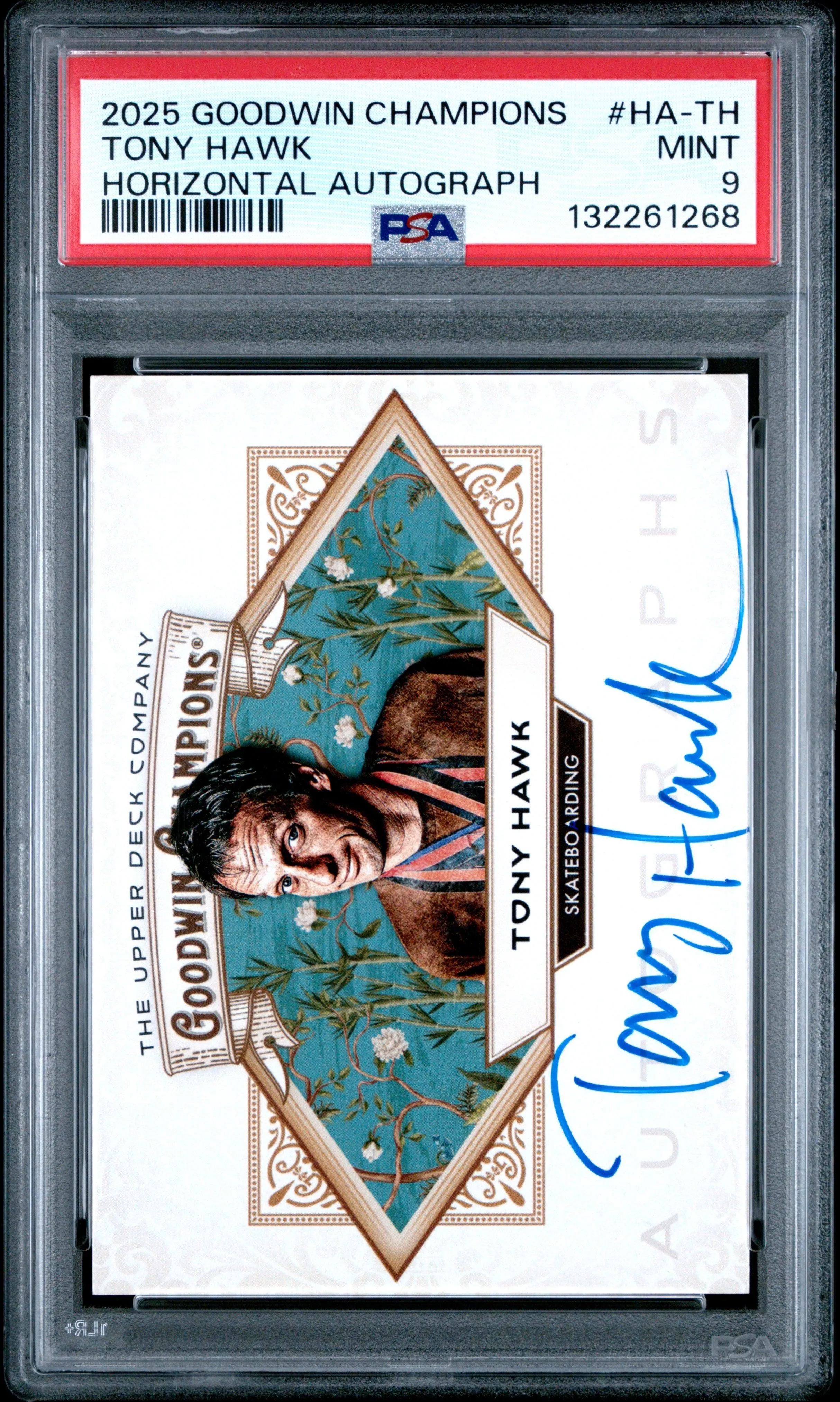 2025 Upper Deck Goodwin Champions Horizontal Autographs #HA-TH Tony Hawk PSA 9