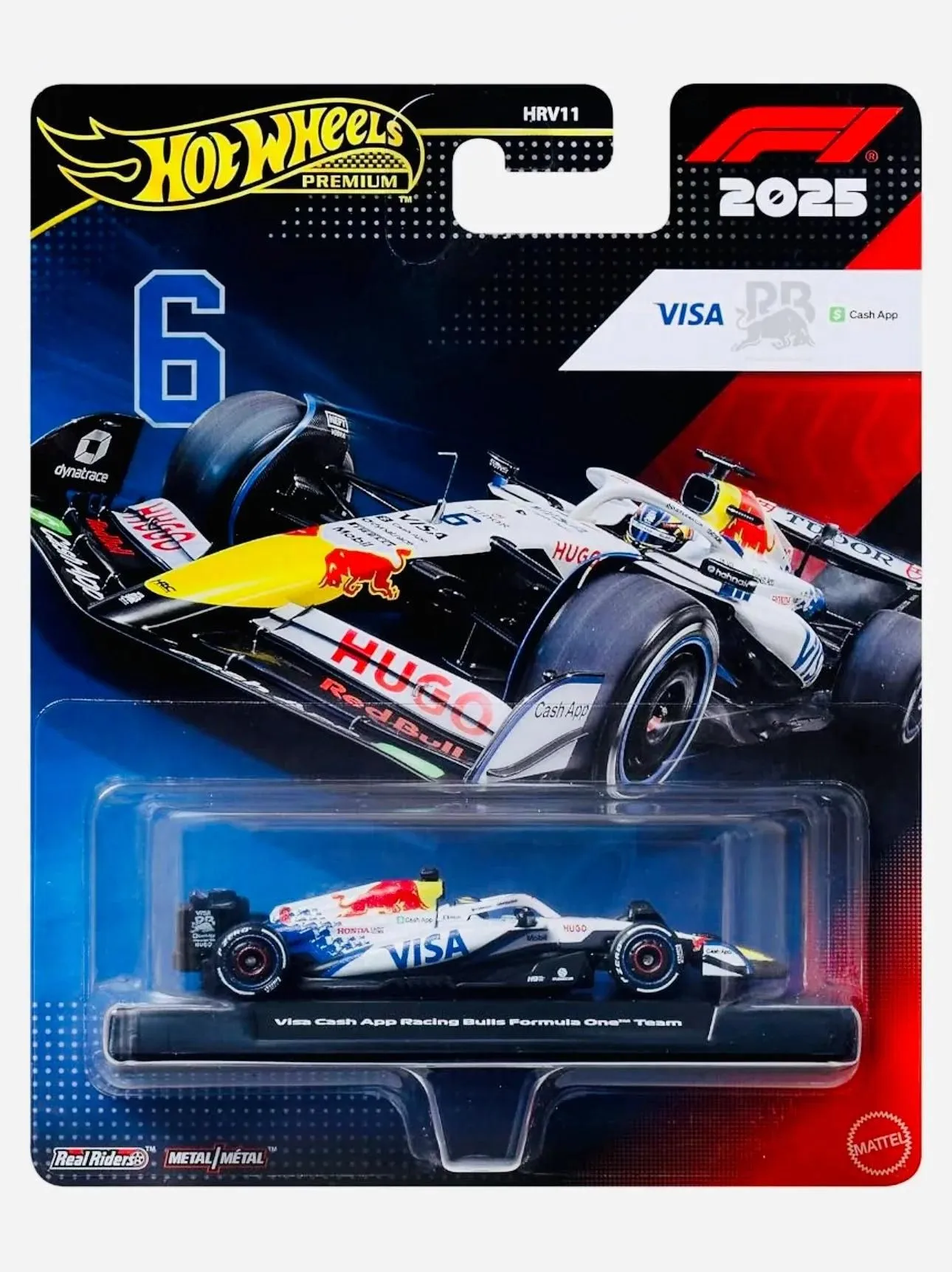 Hot Wheels Formula 1 2025 Visa Cash App Racing Bulls F1 Team (#6) Isack Hadjar Diecast Model Car