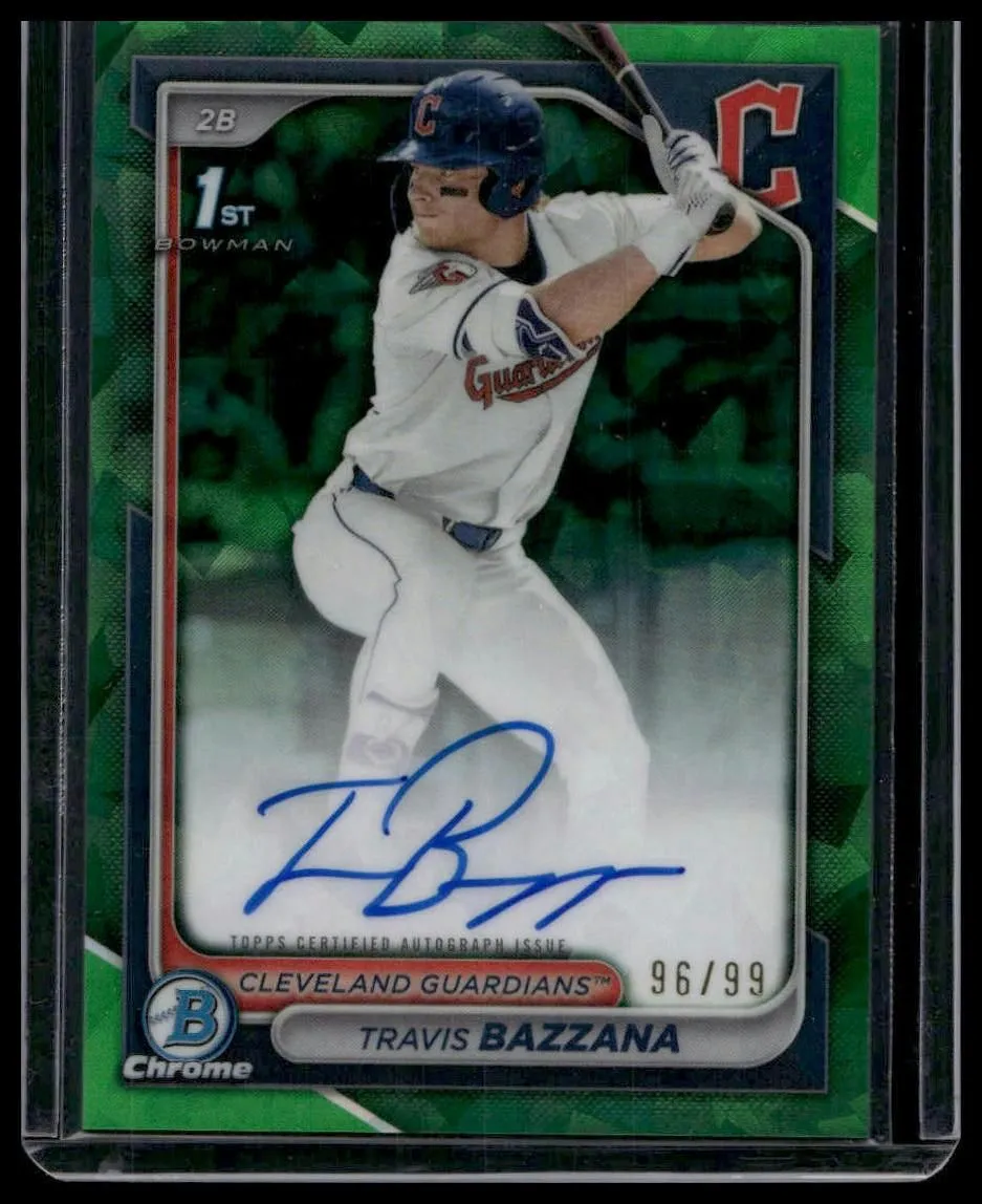 2024 Bowman Draft Sapphire Edition Travis Bazzana Prospect Autographs Green #/99