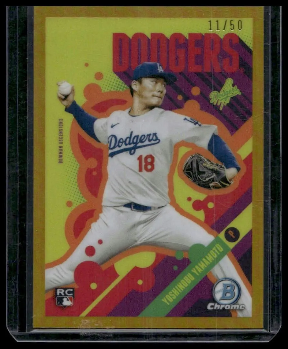 2024 Bowman Chrome Yoshinobu Yamamoto Ascensions Gold Refractors #/50