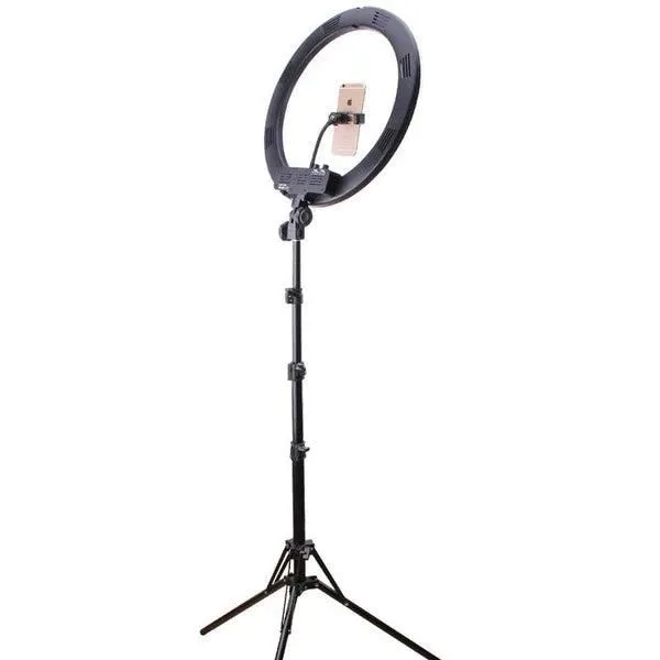 Dermalogic Halo 18" LED Ring Light Kit – Tripod, Phone Holder, 3 Modes