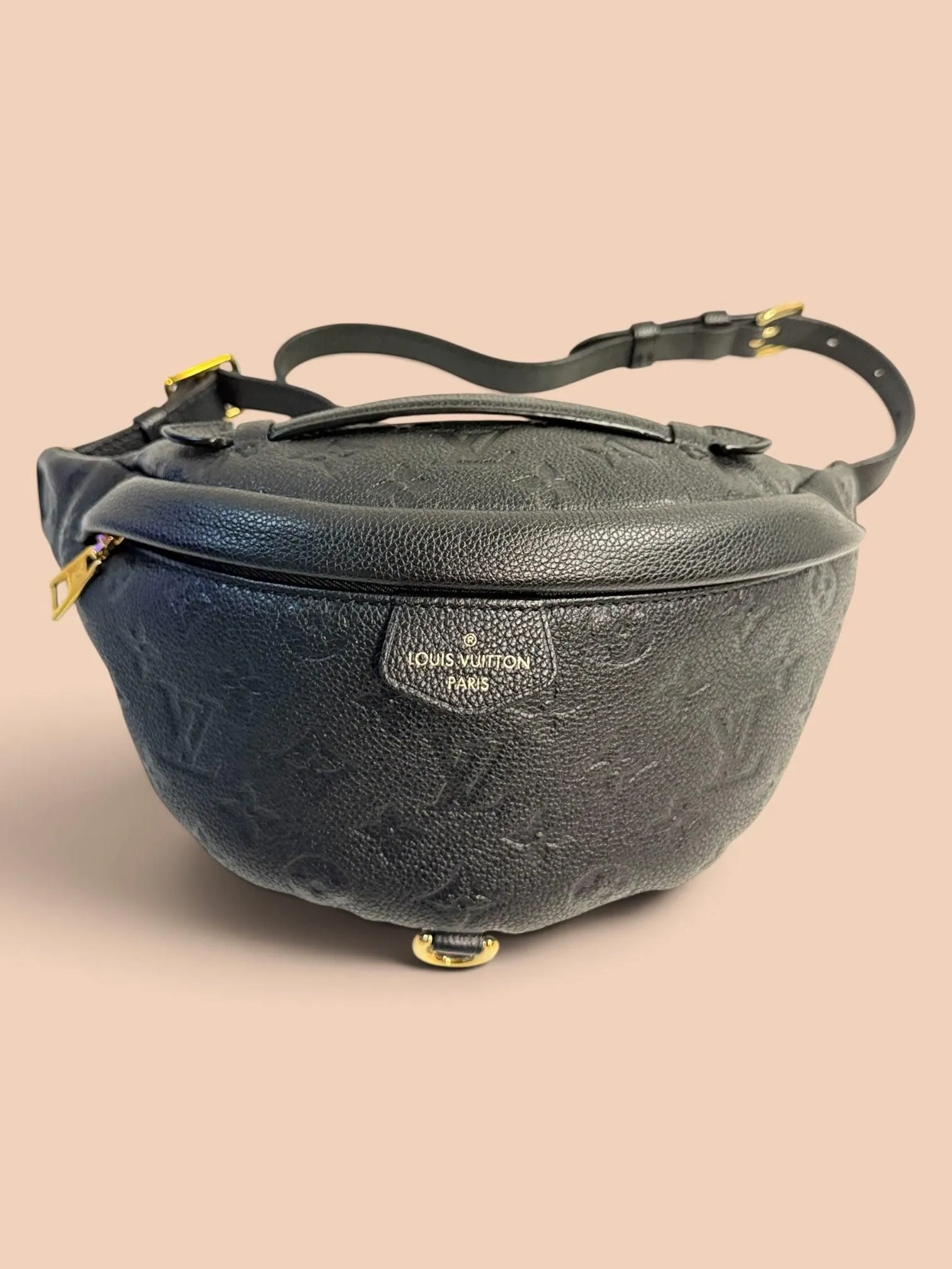 (DISCONTINUED) TBC278 LOUIS VUITTON Black Empreinte Bumbag CA1200 / CHIP