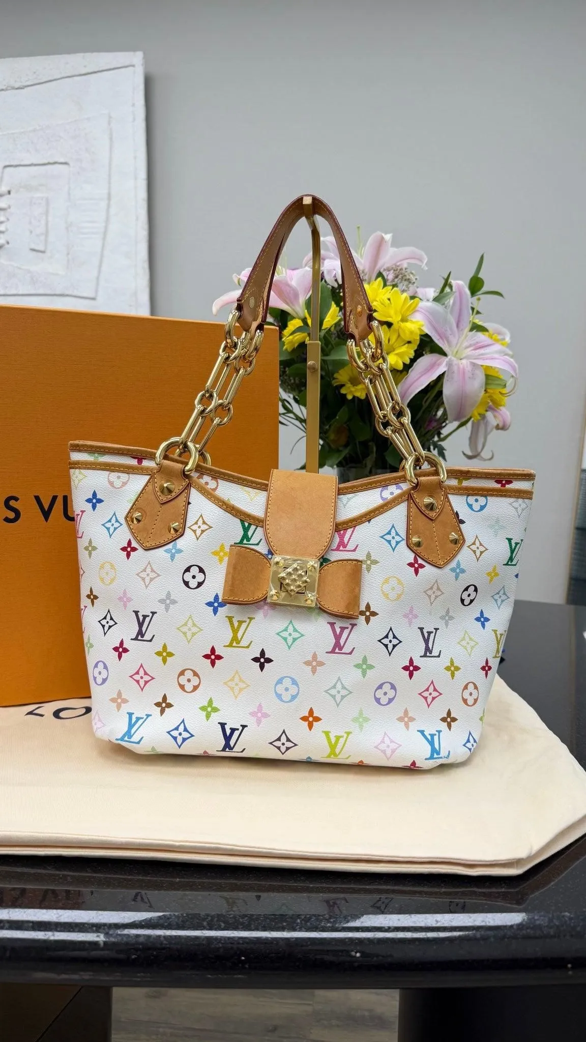 Louis Vuitton White Monogram Multicolor Annie GM