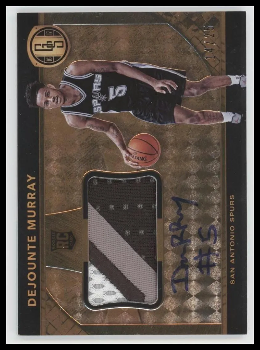 2016-17 Panini Gold Standard Rookie Jersey Auto Dejounte Murray RC #/25 #325