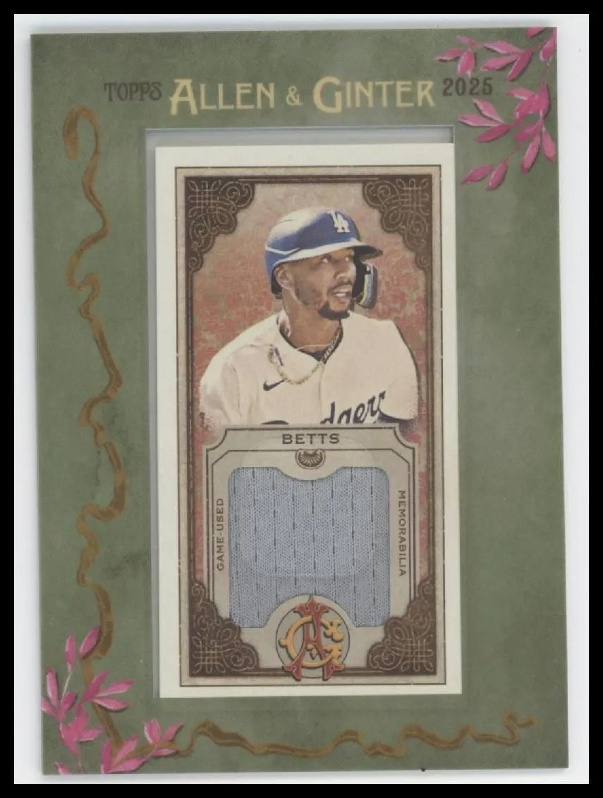2025 Topps Allen & Ginter Framed Mini Relics Mookie Betts #MFR-MB