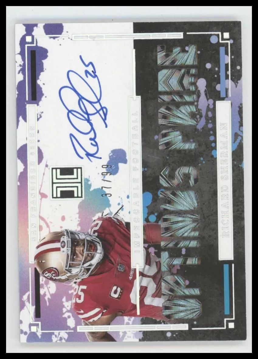2025 Panini Impeccable Nickname Auto Richard Sherman #/99 #INA-RSN