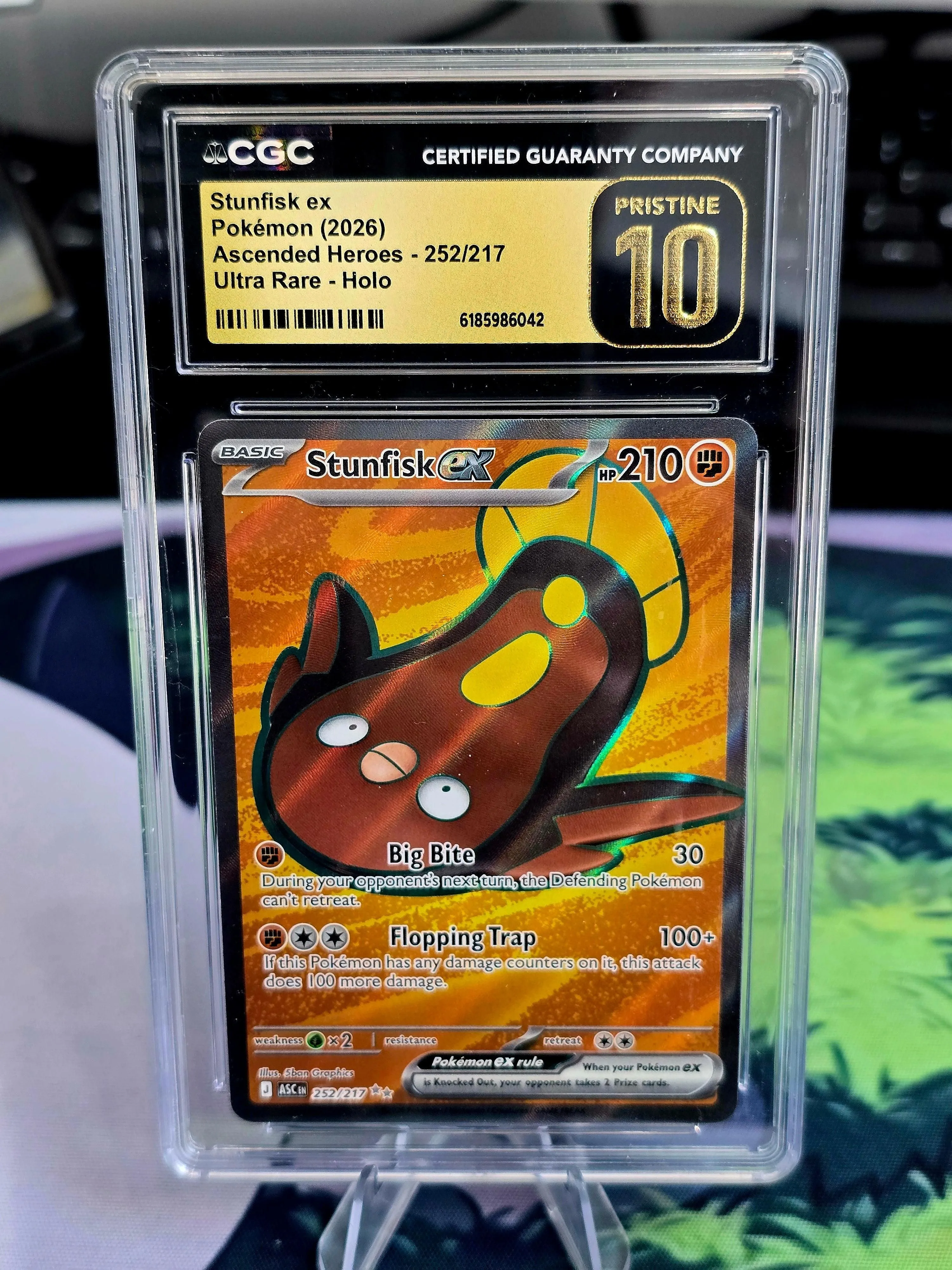 Stunfisk ex #252/217 — Ascended Heroes (2026) — CGC 10 Pristine