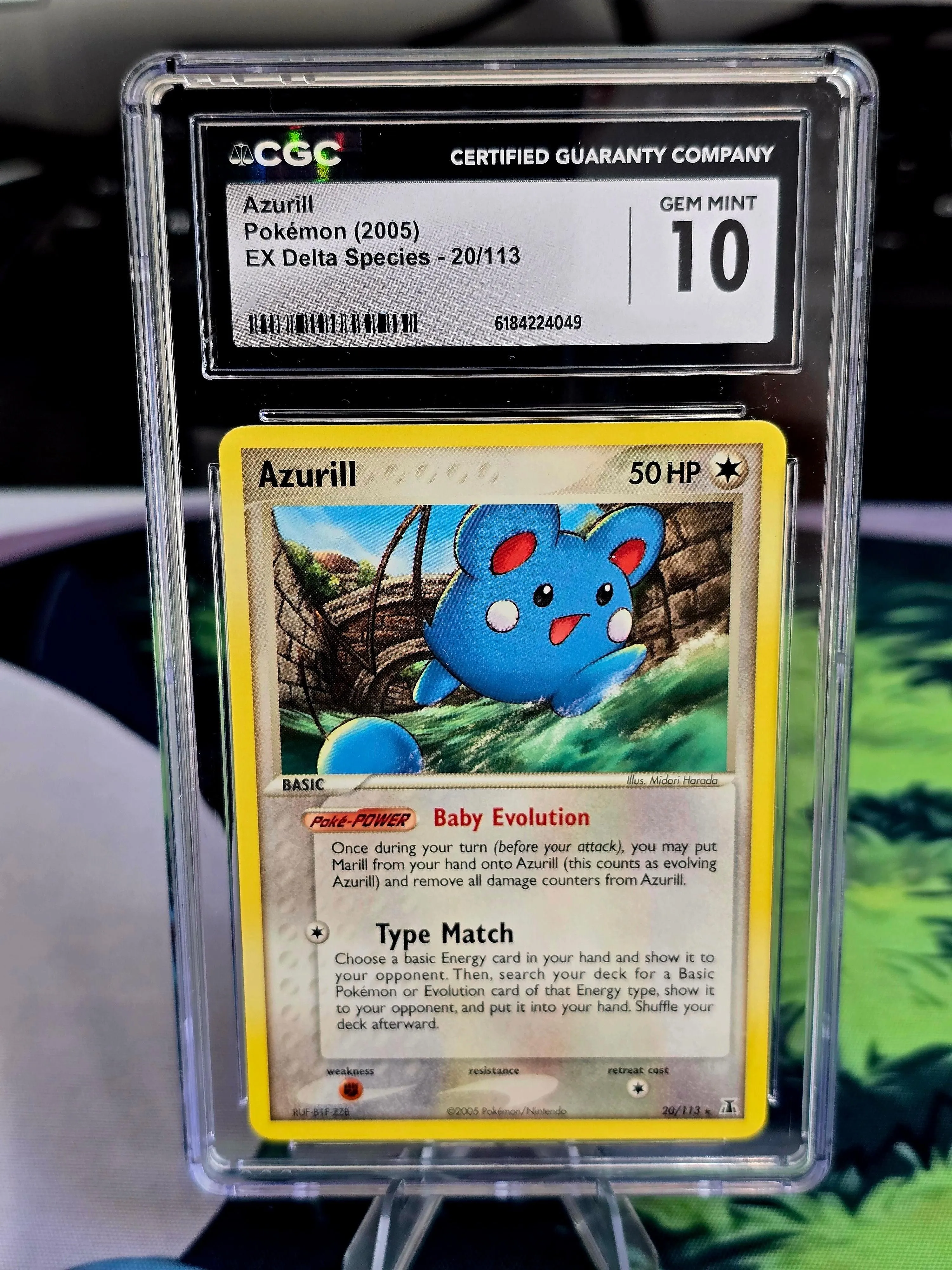 Azurill #20/113 — EX Delta Species (2005) — CGC 10 Gem Mint (Low Pop)