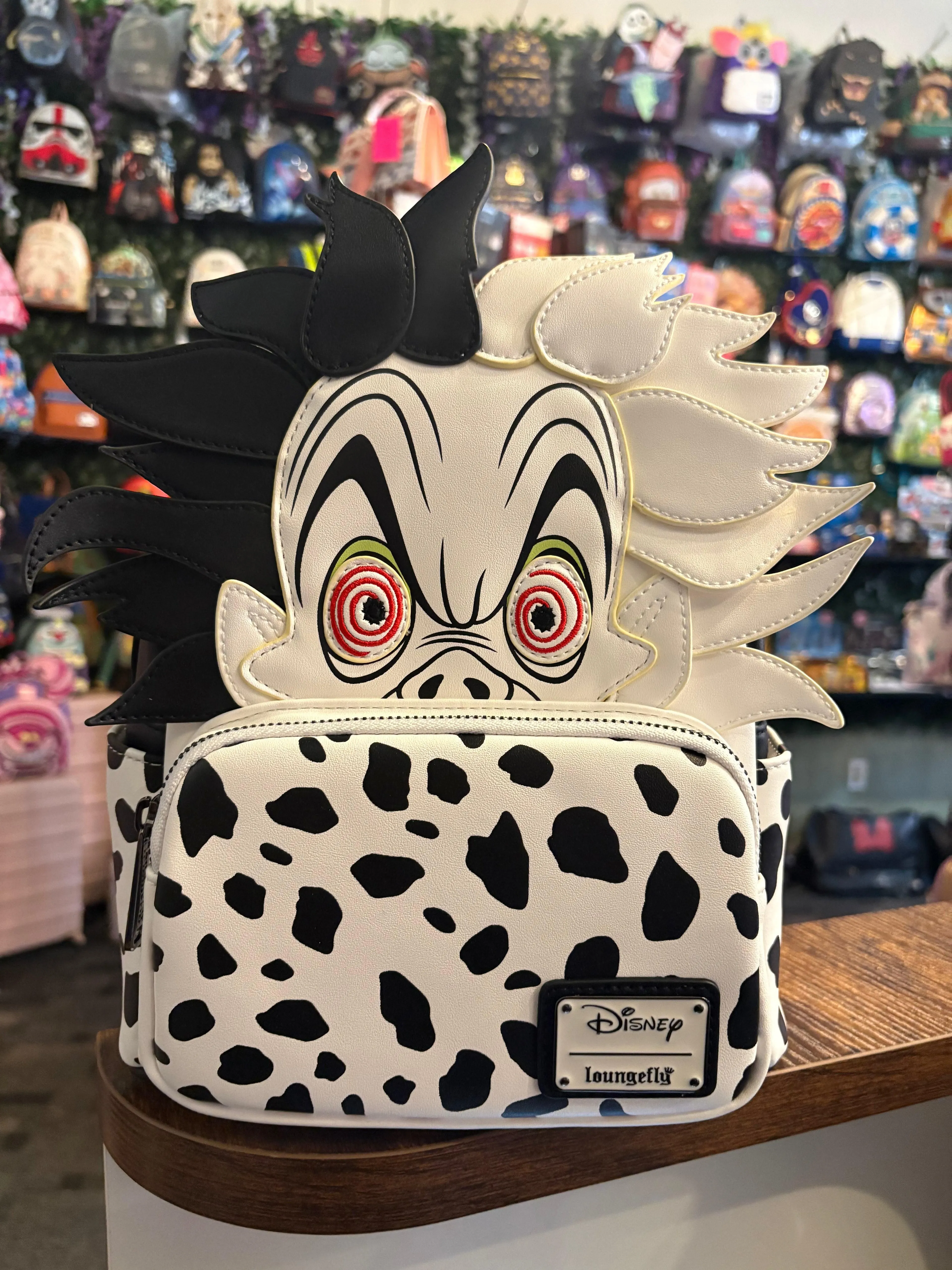 Loungefly Disney Villains Cruella De Vil Spots Cosplay mini Backpack