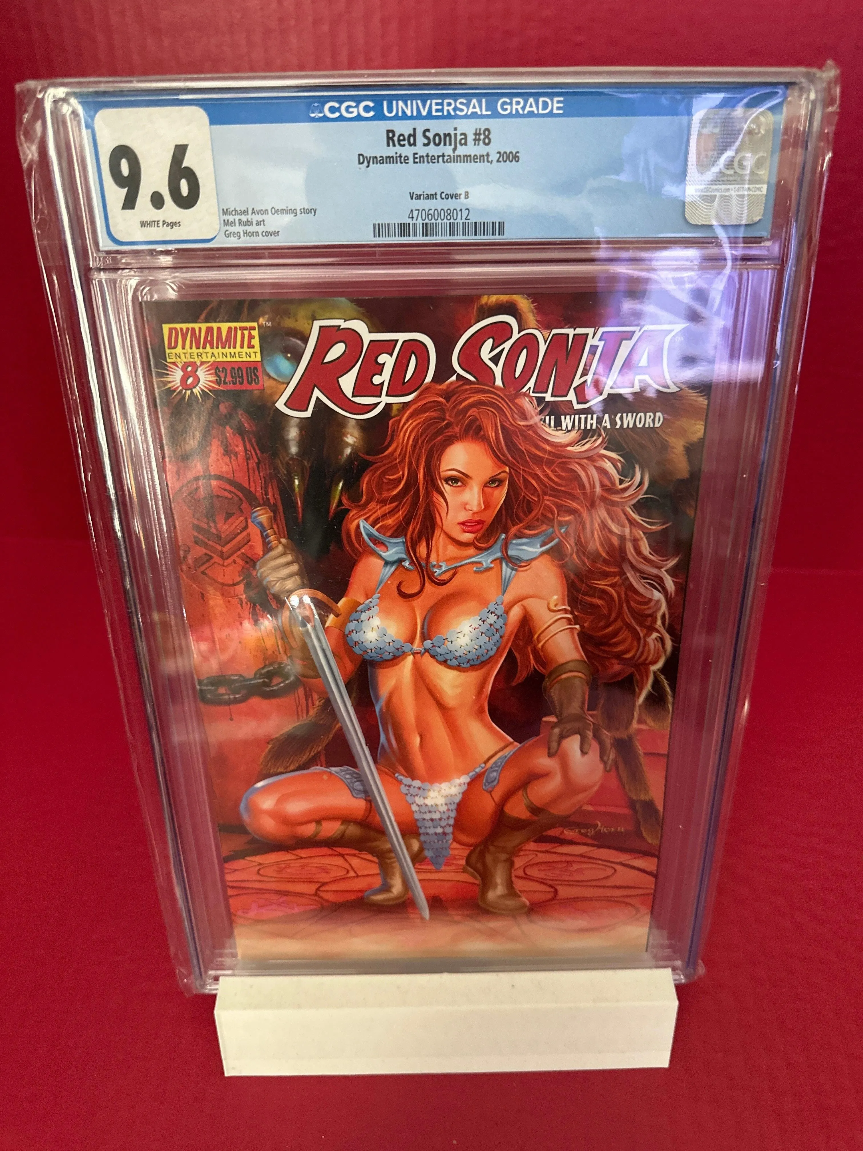 Red Sonja, Vol. 1 #8 (Dynamite Entertainment 2006)  Greg Horn Cover CGC 9.8