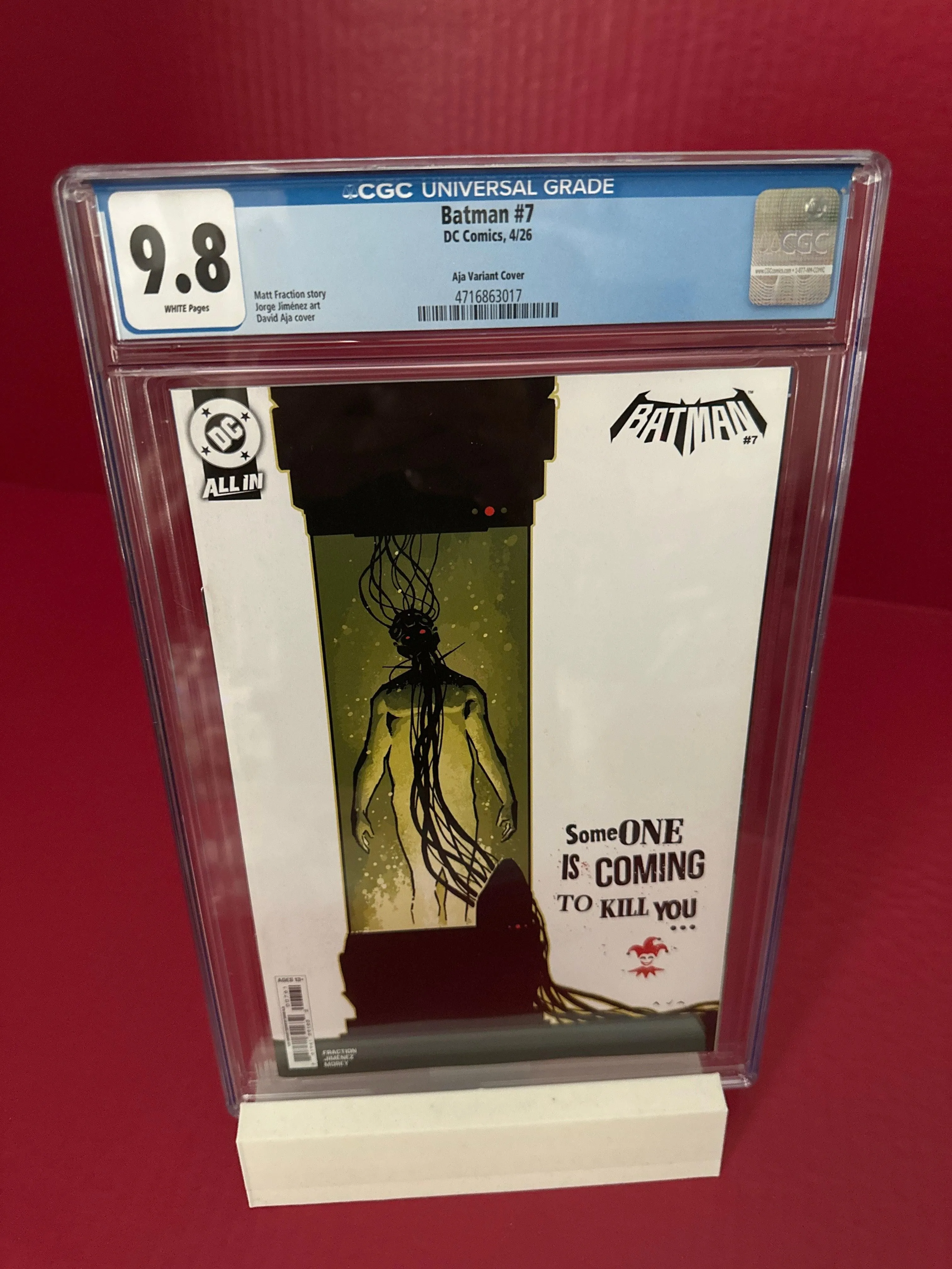 Batman, Vol. 4 #7 (DC Comics 2026)  David Aja Incentive Variant (1:25) CGC 9.8