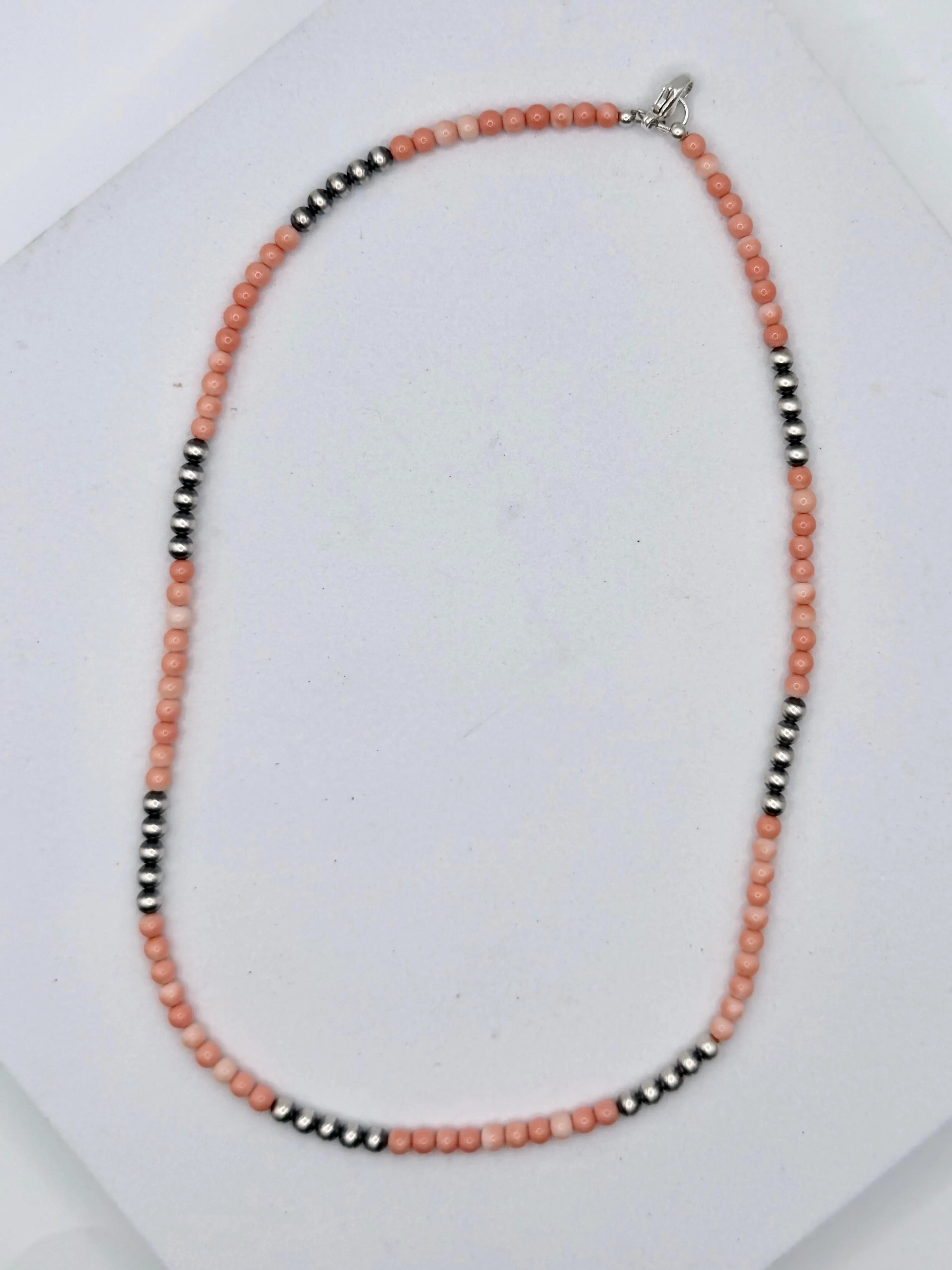 NATIVE HANDMADE NAVAJO PEARLS & OPAL 18" (ELW 19)