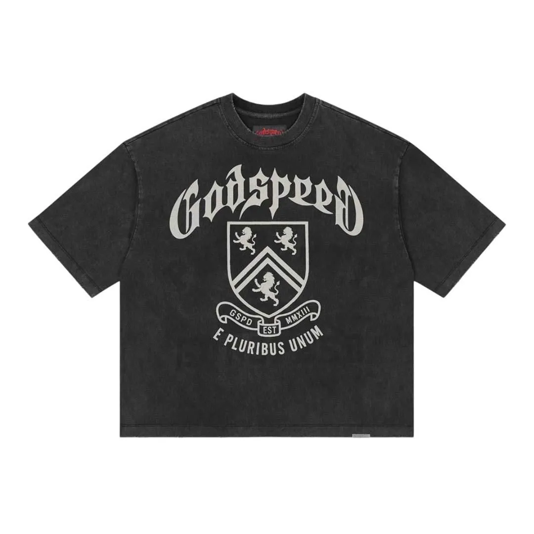 Godspeed Collegiate Tee Black Wash