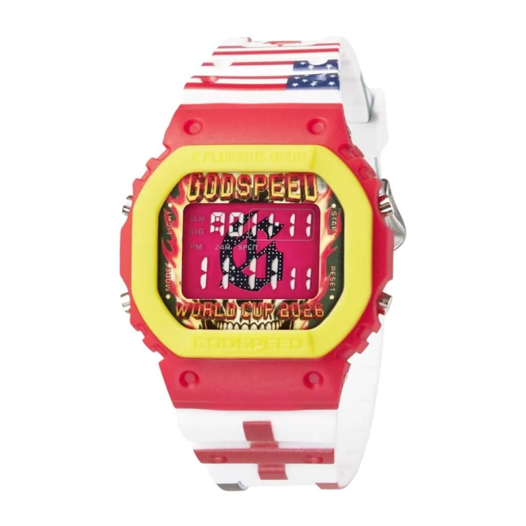 Godspeed GSWC All Nations Chrono Watch Red Yellow