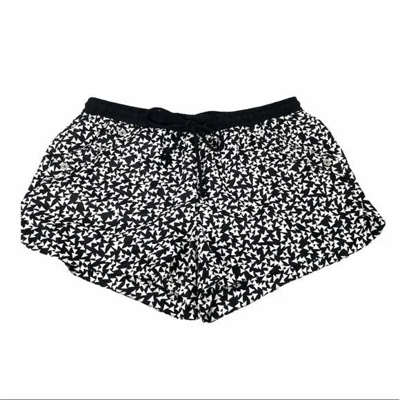 Product image for Sequin Hearts Triangle Shapes Shorts, Black, White