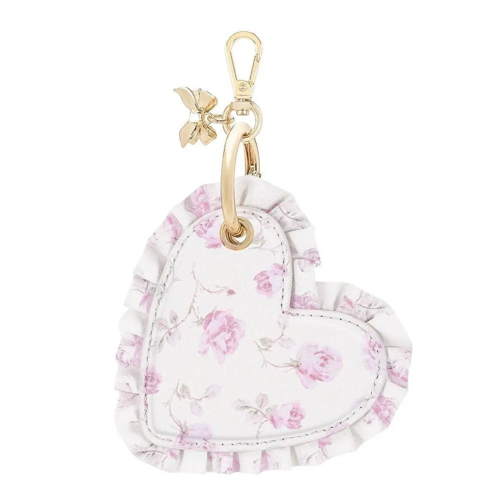 New Without Tags - Size: One Size - LoveShackFancy – Case-Mate Ribbon Rosa Flora Ruffled Heart AirTag Charm