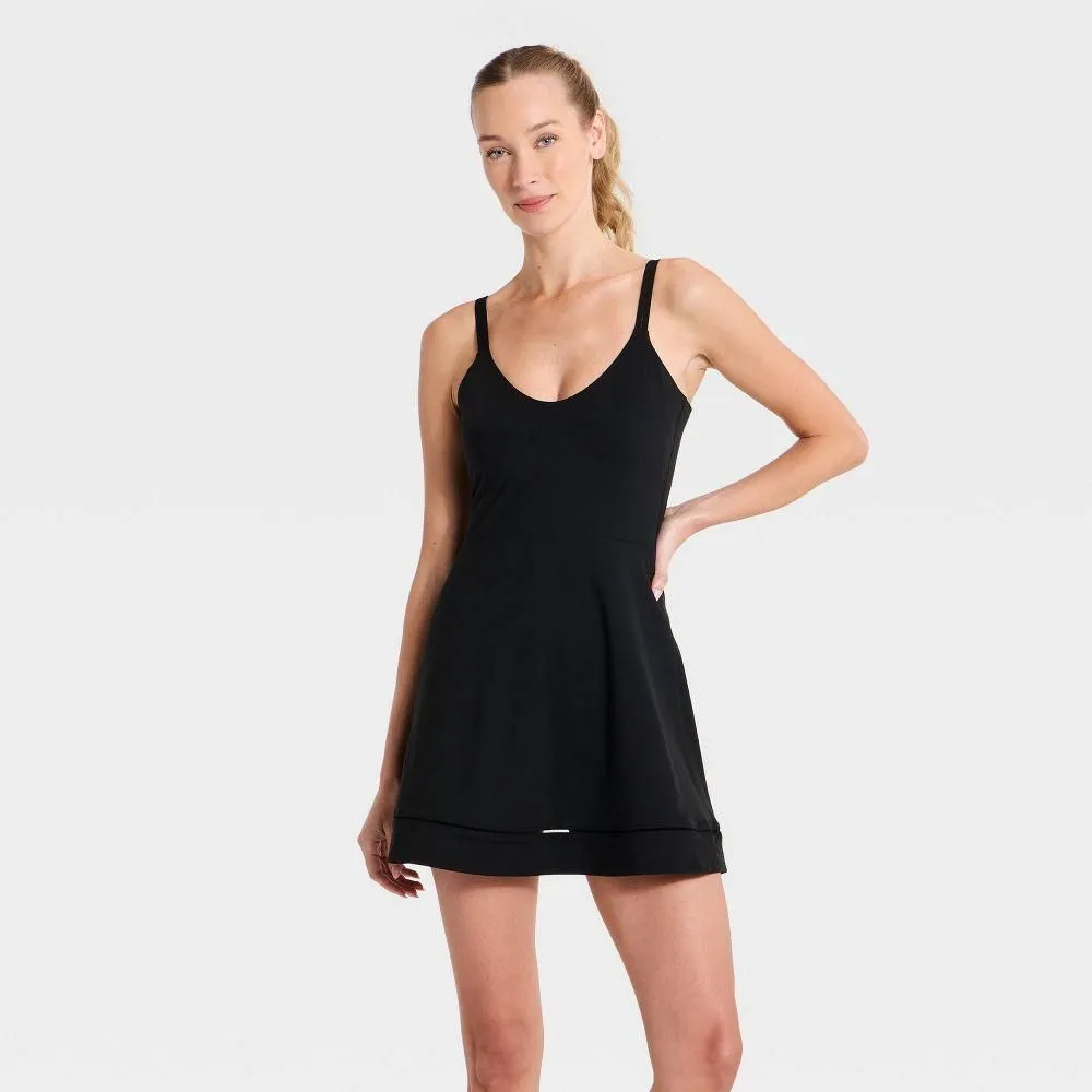 New without Tags - Women's Athletic Ladder Trim Dress - All In Motion Black L