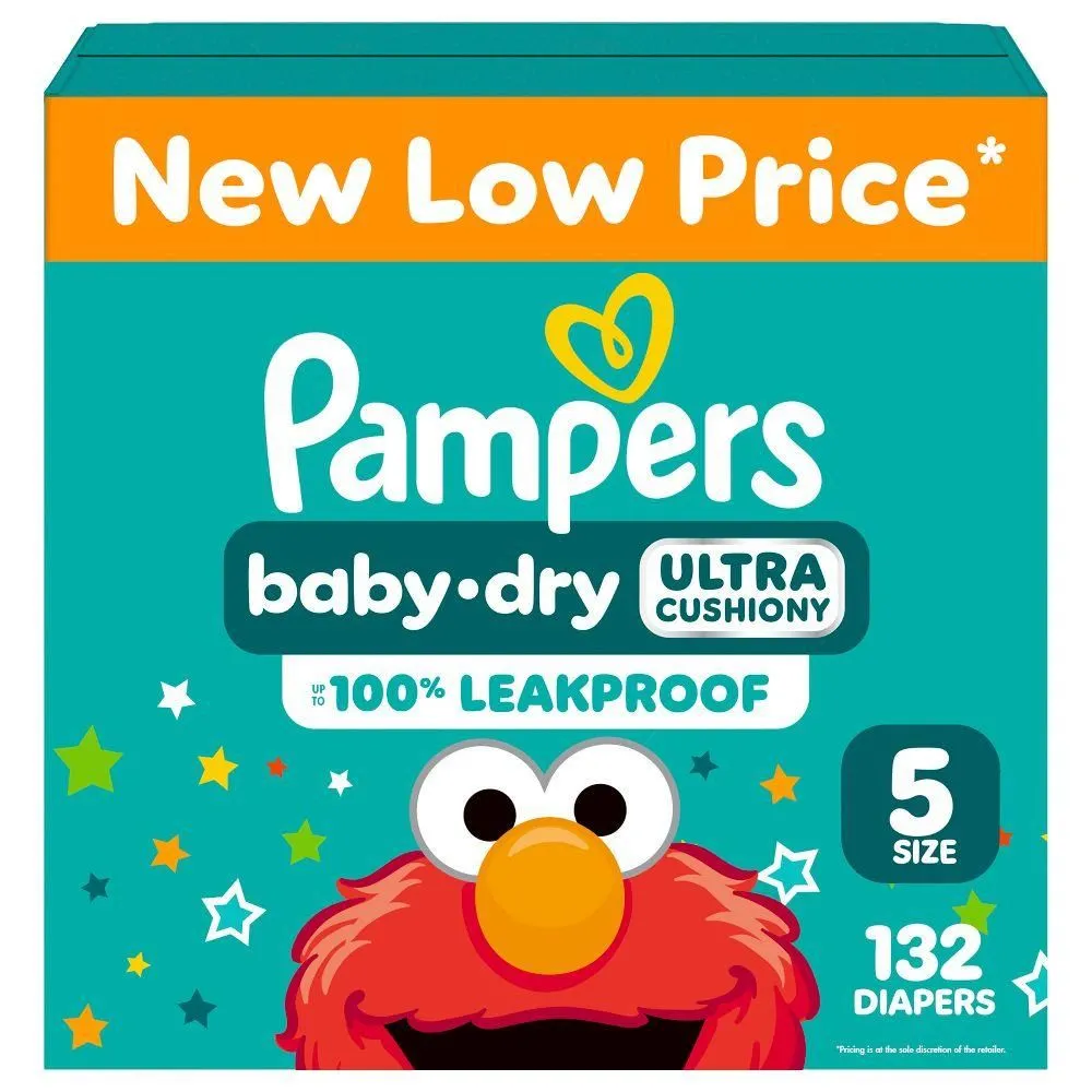New without Tags - Pampers Baby Dry Diapers Pack - Size 5 - 132ct