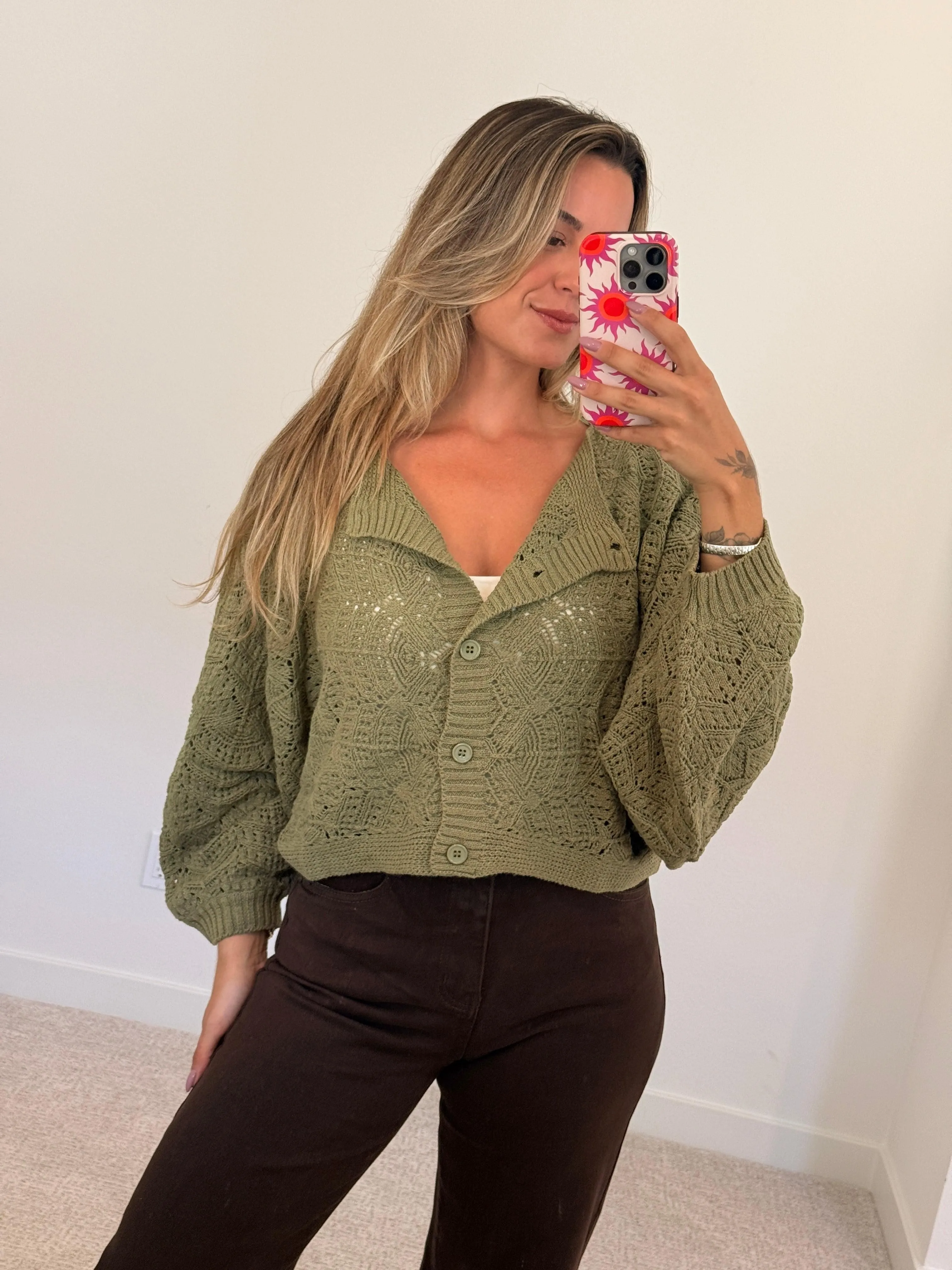 Cora Green Cardigan