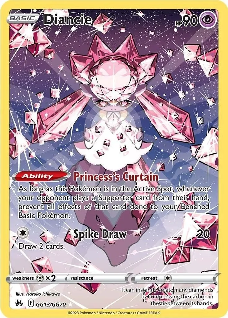 Diancie GG13/GG70 SWSH: Crown Zenith: Galarian Gallery Ultra Rare Pokemon