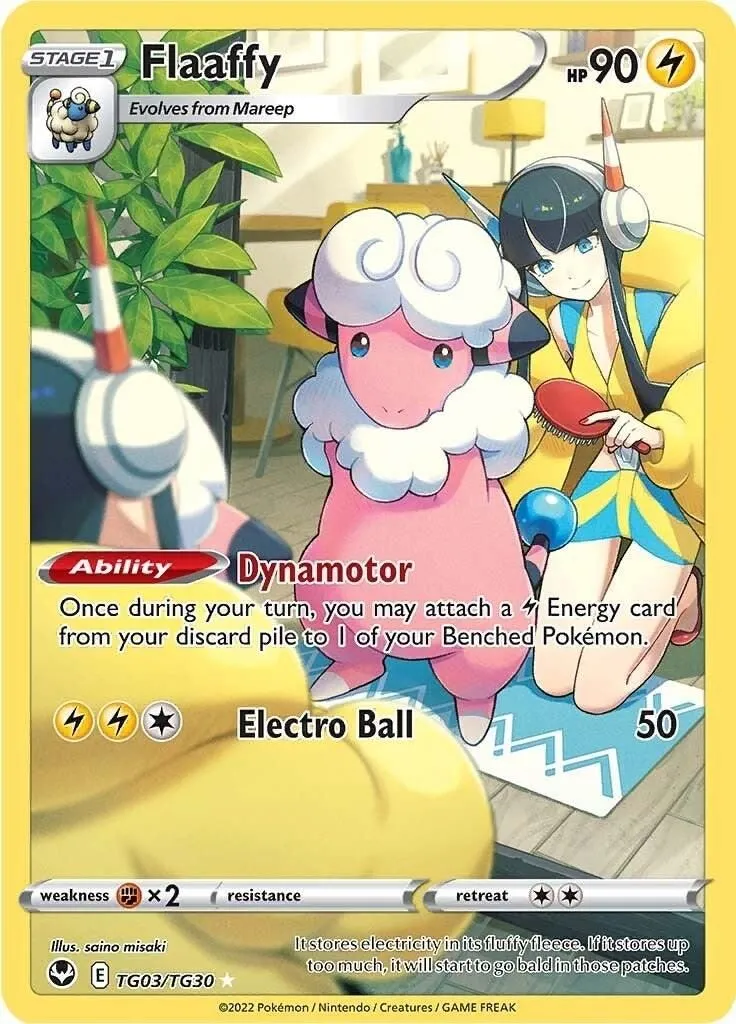 Flaaffy TG03/TG30 SWSH12: Silver Tempest Trainer Gallery Ultra Rare Pokemon