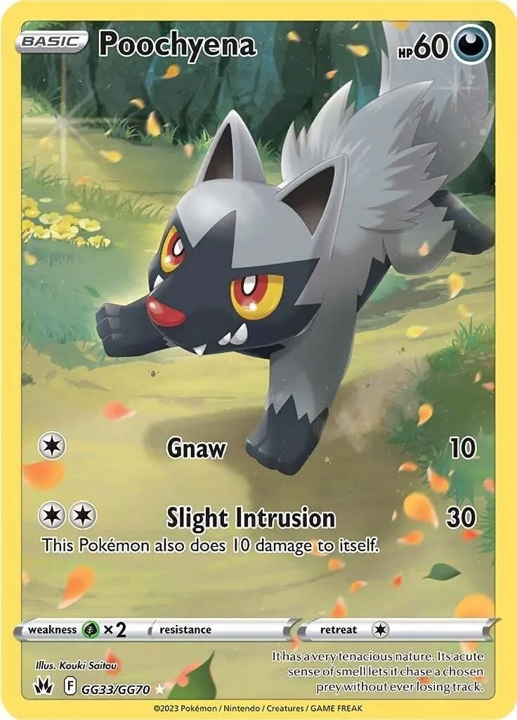 Poochyena GG33/GG70 SWSH: Crown Zenith: Galarian Gallery Ultra Rare Pokemon