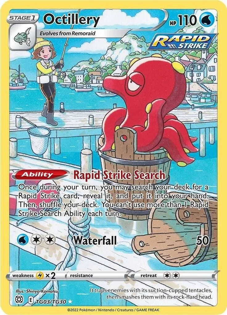 Octillery TG03/TG30 SWSH09: Brilliant Stars Trainer Gallery Ultra Rare Pokemon