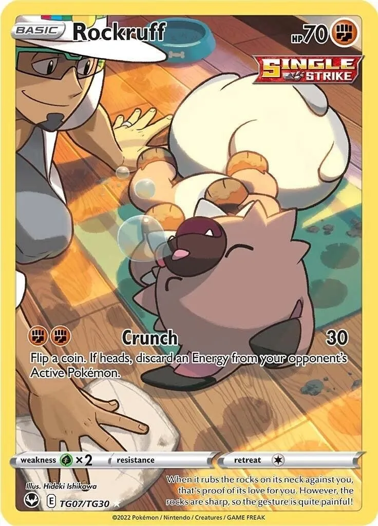 Rockruff TG07/TG30 SWSH12: Silver Tempest Trainer Gallery Ultra Rare Pokemon