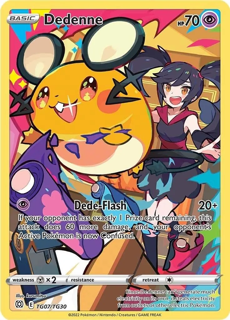Dedenne TG07/TG30 SWSH09: Brilliant Stars Trainer Gallery Ultra Rare Pokemon