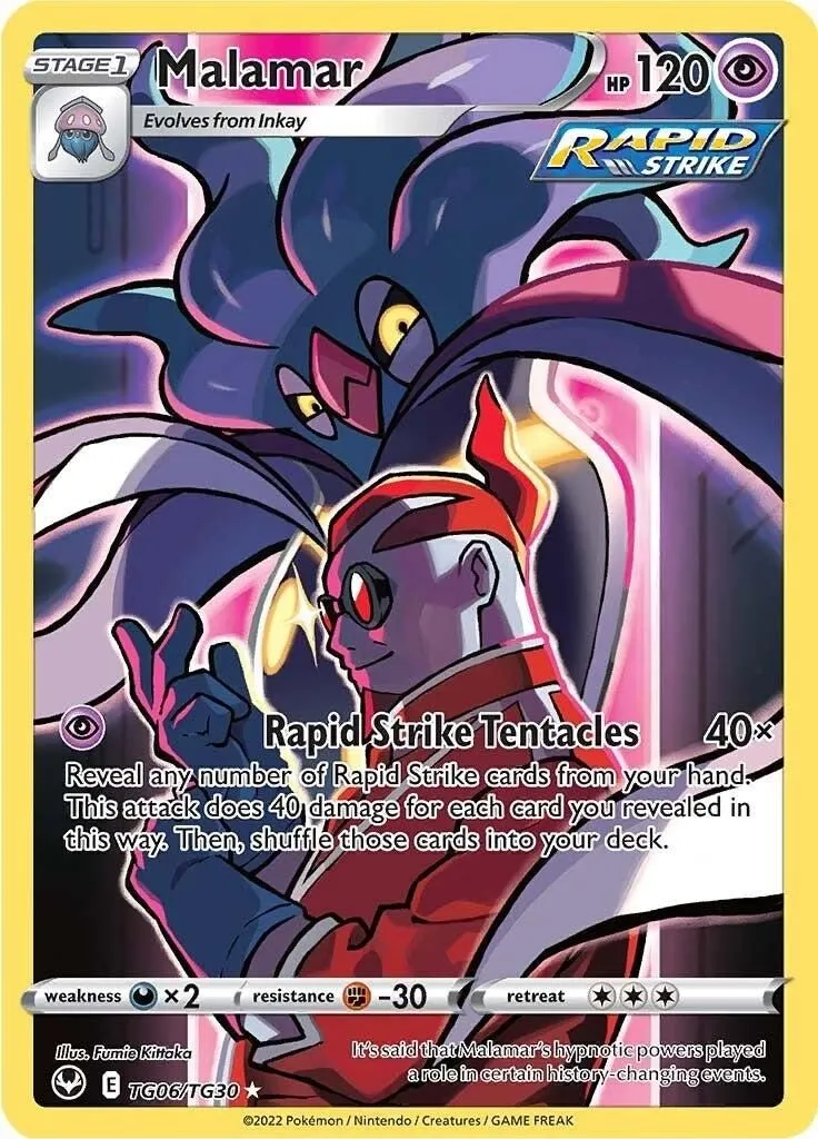 Malamar TG06/TG30 SWSH12: Silver Tempest Trainer Gallery Ultra Rare Pokemon