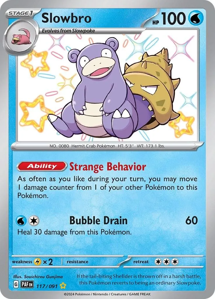 Slowbro 117/091 SV: Paldean Fates Shiny Rare Pokemon