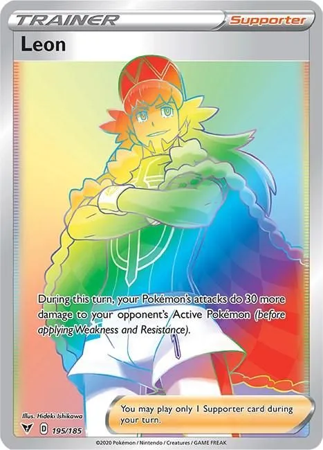 Leon (Secret) 195/185 SWSH04: Vivid Voltage Secret Rare Pokemon