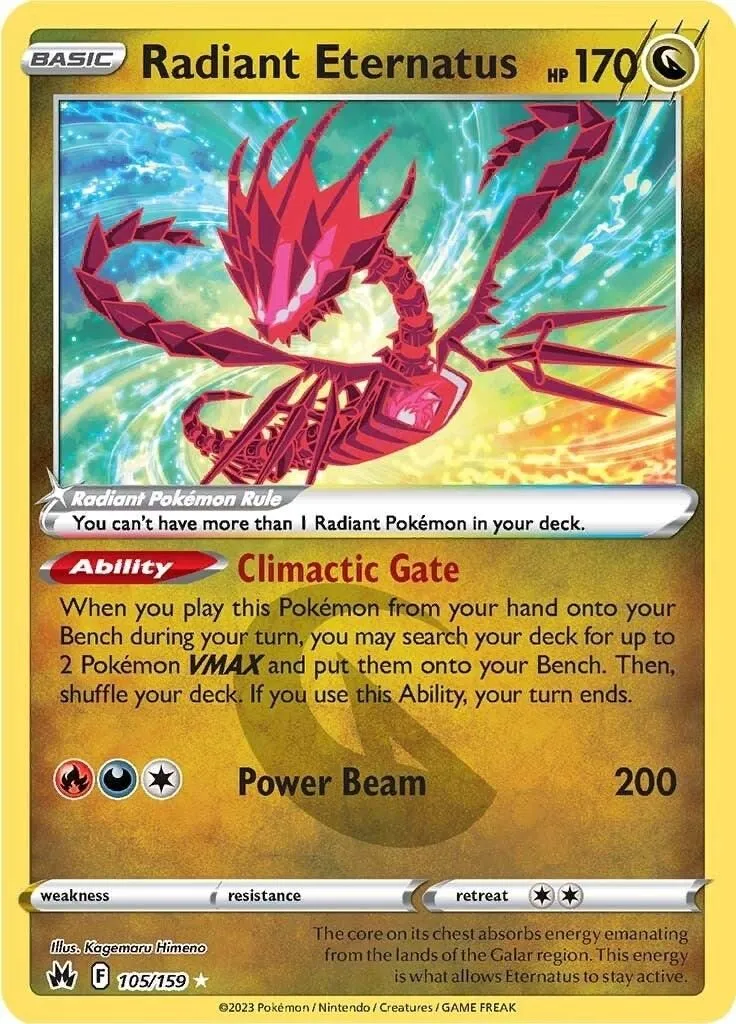 Radiant Eternatus 105/159 SWSH: Crown Zenith Radiant Rare Pokemon
