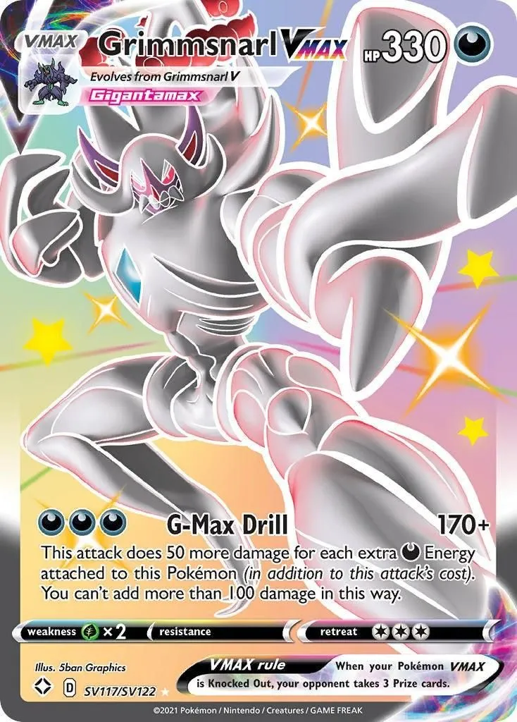 Grimmsnarl VMAX SV117/SV122 Shining Fates: Shiny Vault Shiny Holo Rare Pokemon