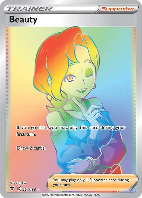 Beauty (Secret) 194/185 SWSH04: Vivid Voltage Secret Rare Pokemon
