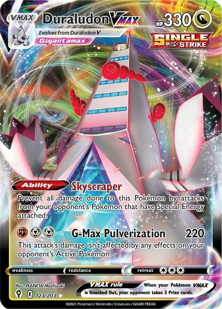 Duraludon VMAX 123/203 SWSH07: Evolving Skies Ultra Rare Pokemon