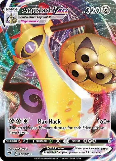 Aegislash VMAX 127/185 SWSH04: Vivid Voltage Ultra Rare Pokemon